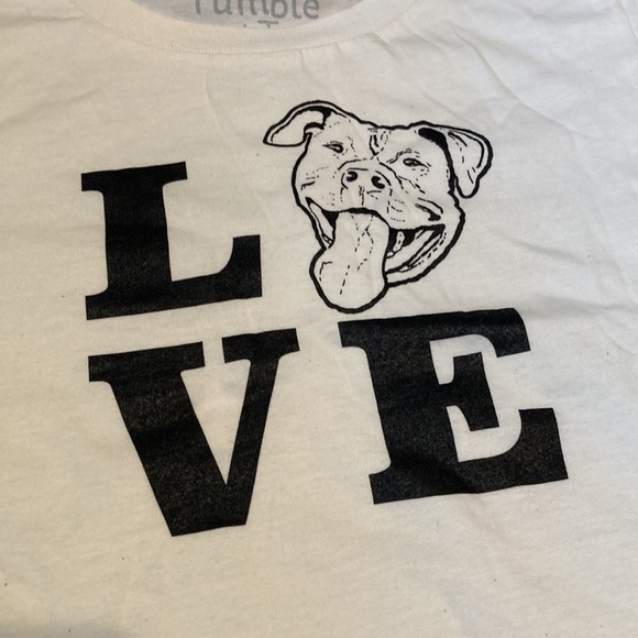 NWOT! SMALL RUMBLE 4T Screenprinted T-Shirt Tee Pitbull Dog Organic SS - Picture 3 of 8